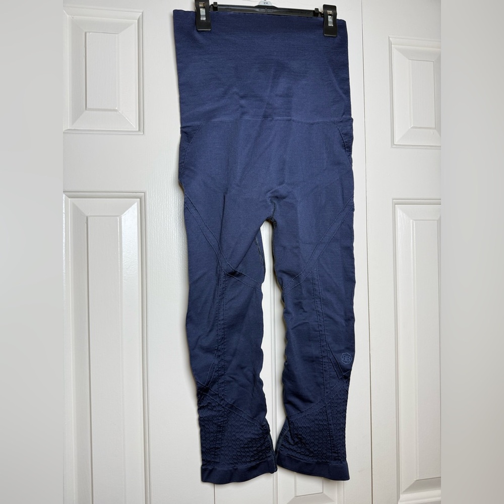 Belly Bandit Mother Tucker Leggings Navy Blue Capri Postpartum Shaping Size S
